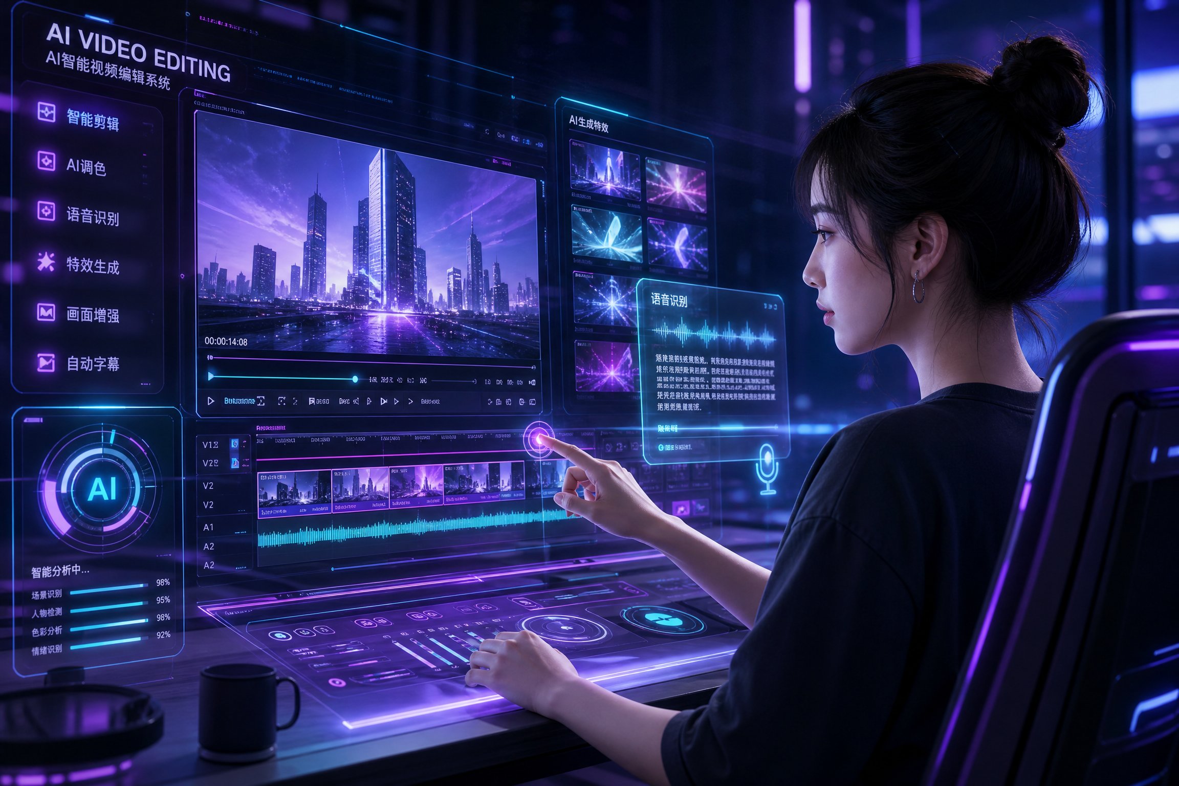 海角社区 AI视频剪辑工具界面